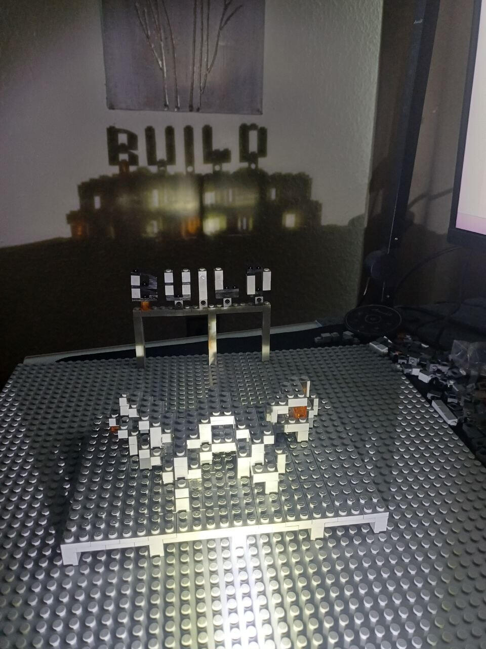 LEGO voxel-style portrait artwork