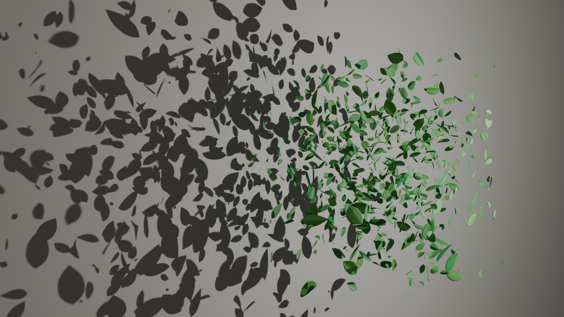 Botanical Growth System with dark green organic forms